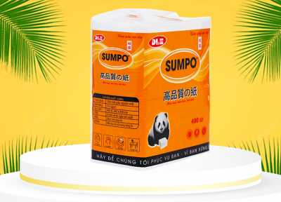 Khăn giấy Sumpo K24 400 tờ, 2 lớp, 20 gói/thùng