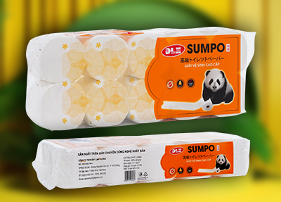 Giấy Vệ Sinh Sumpo 10 Cuộn, 1,6kg, 4 lớp, 10 dây/bịch